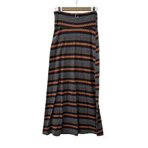 Promesa Striped Multicolor Pull On  A-Line Stretch Maxi Skirt Women 28‎